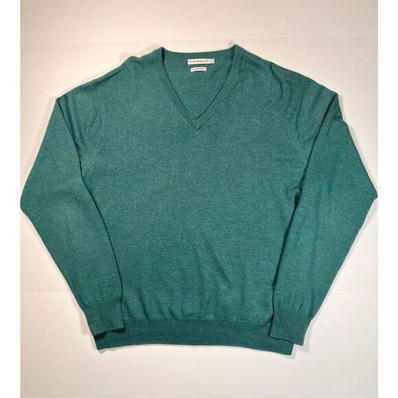 Peter Millar 100% Merino Wool Green Soft Sweater Men Size XL Golf Preppy NWOT - Picture 1 of 8